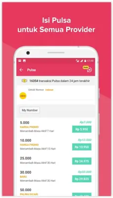 Ayopop isi Pulsa, Kuota, PLN & Multifinance, dll android App screenshot 2
