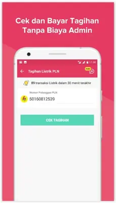 Ayopop isi Pulsa, Kuota, PLN & Multifinance, dll android App screenshot 4